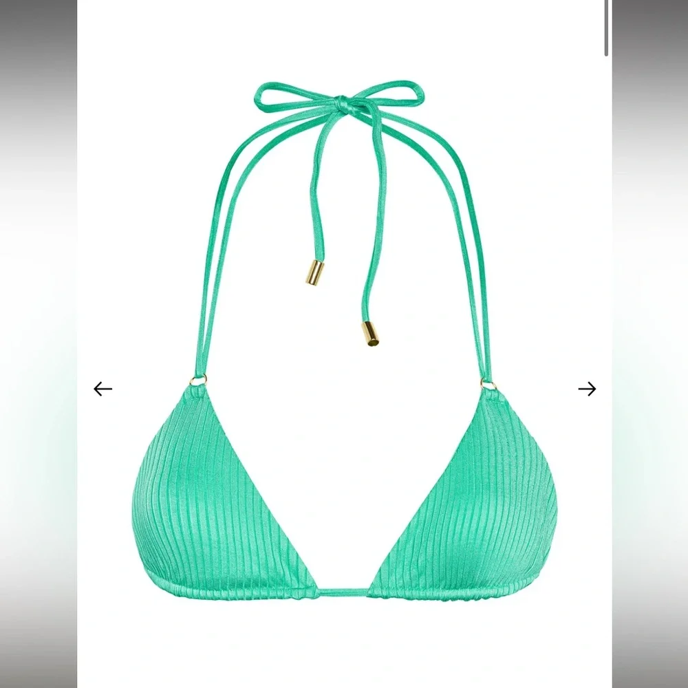 Monday Swimwear Turquoise Ribbed Bikini Set
